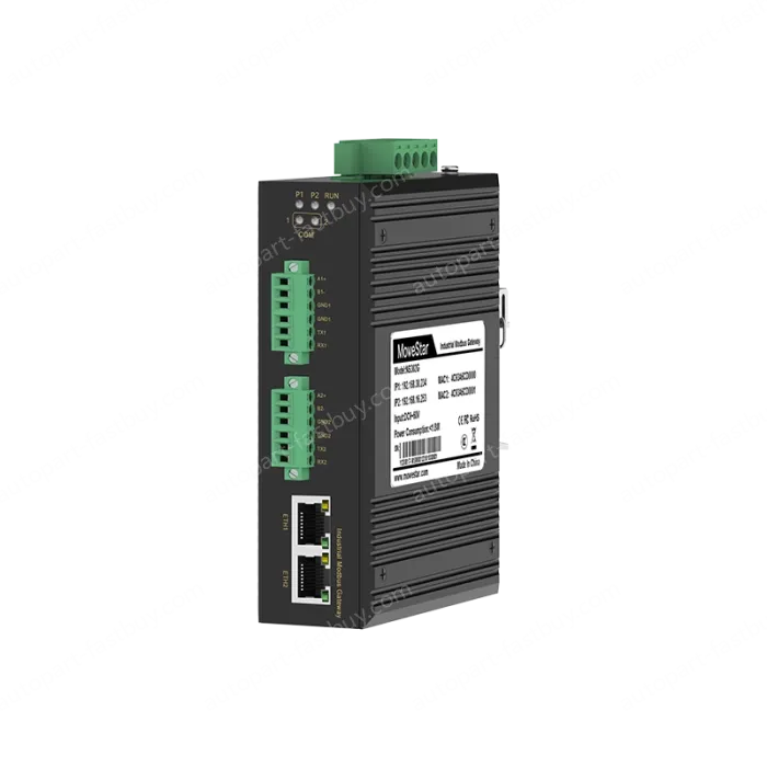 industrial-grade Modbus gateway 2-channel DIN-rail serial port server