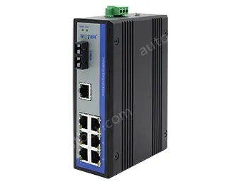 UOTEK DIN-Rail Unmanaged 7 10/100Base-T(X) Ethernet interfaces and 1 100Base-FX port Industrial Ethernet Switch
