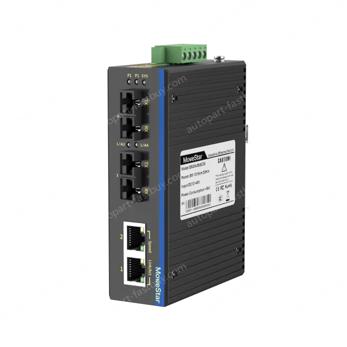 2 Ports 100M F(x) + 2 Ports 10/100M T(x) Din-Rail Unmanaged Industrial Ethernet Switch