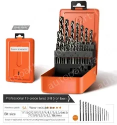 Professional iron box 19-piece set + 13 twist drills