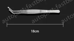 Stainless steel tweezers Curved round toe (thick) 18cm