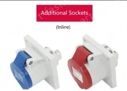 16A4 pole 400V concealed inclined plug