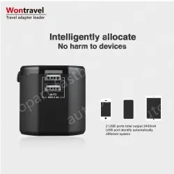 Universal travel adapter KRUSB-WLG3306B