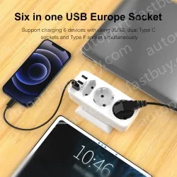 Germany France extension usb wall socket