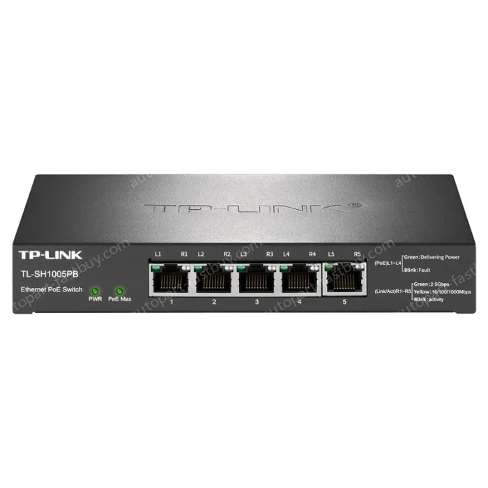 5 x 2.5G/1G adaptive RJ45 ports 2.5G Ethernet PoE switch