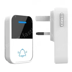 American and European household self generating wireless doorbell, waterproof, battery free, wiring free, one to two electronic AC doorbell