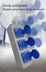 Sky blue Blue six-link 3-hole