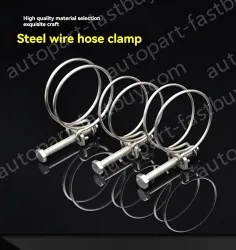 Double steel wire hose clamp 304 material 135-140*3 [wire diameter]