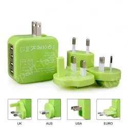 Universal travel adapter with 4 USB KRUSB-WLG3332B