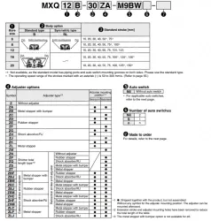 Air Slide Table Double-ported Type MXQ B Series &oslash;6, &oslash;8, &oslash;12, &oslash;16, &oslash;20MXQ8B-30Z