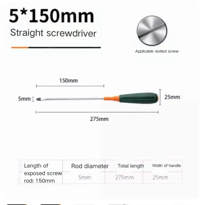 Slotted screwdriver 5*150