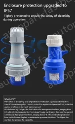4 pole 63A Surface mounted socket