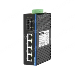 1 Port 100M F(x) + 4 Ports 10/100M T(x) Din-Rail Unmanaged Industrial Ethernet Switch