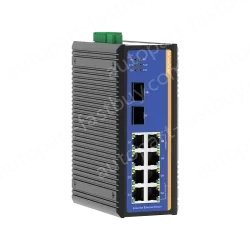 2 Ports Gigabit SFP + 8 Ports Gigabit T(x) Din-Rail Managed Industrial Ethernet Switch