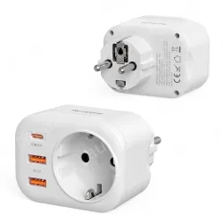 Germany France USB Wall Outlet Holder