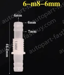 6-M8-6-Feed-through plastic connectors