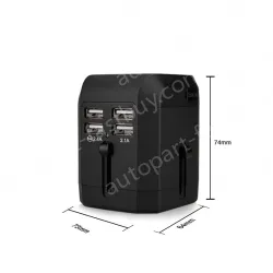 Universal travel adapter with 4 USB KRUSB-WLG3319B
