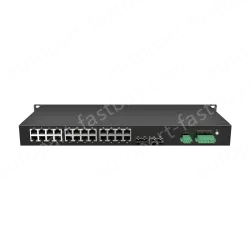 2 Ports 100M F(x) + 24 Ports 10/100M T(x) Rack-mount Unmanaged Industrial Ethernet Switch