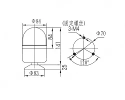 Small warning lightsLTE-1083 DC24V Red