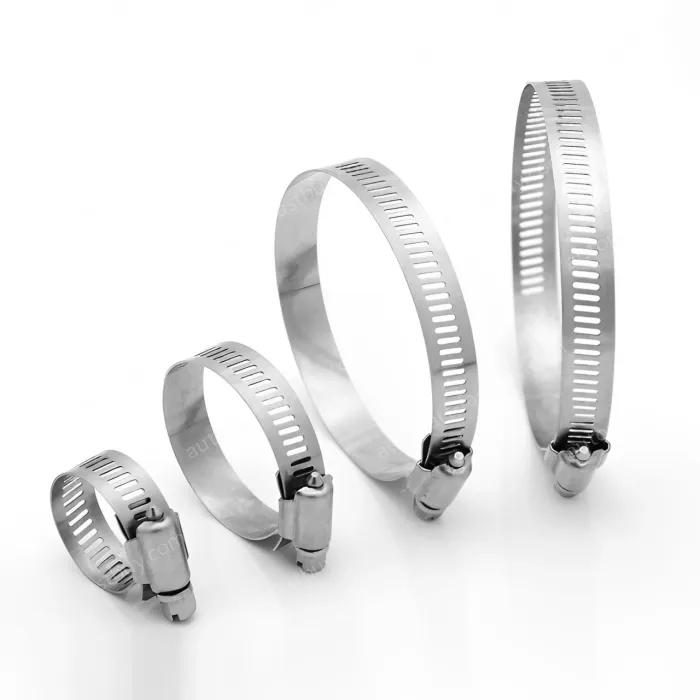 304 all steel straight hose clamp 10-16