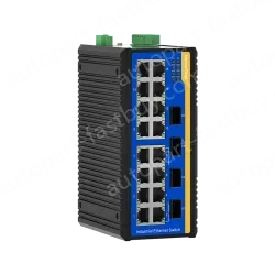 4 Ports Gigabit SFP + 16 Ports 10/100M T(x) Din-Rail Unmanaged Industrial Ethernet Switch