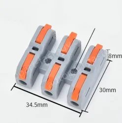 Quick terminal blocks-The SCH-3 can be fixed with three inlets and three outs