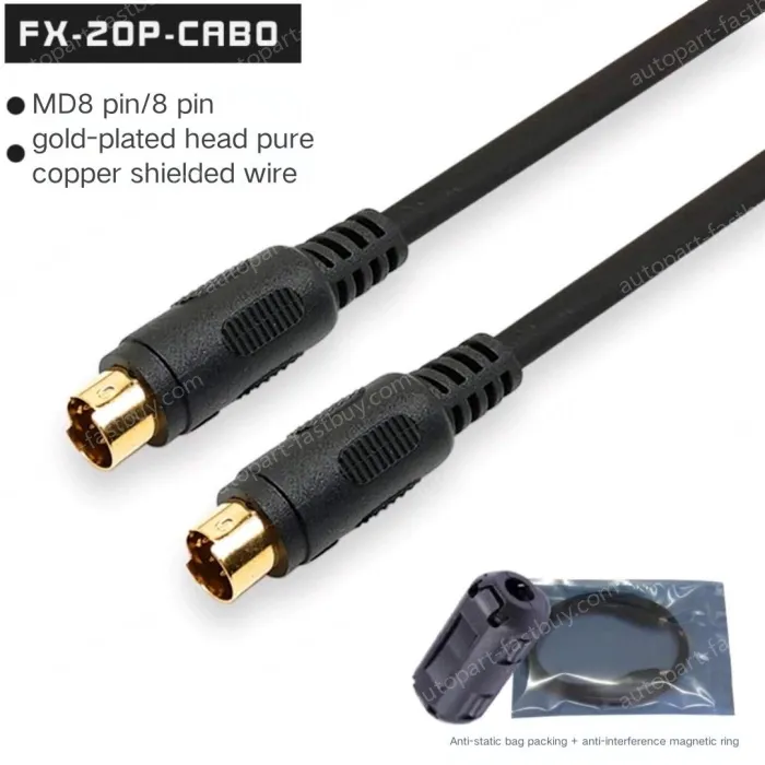 1m bag with anti-interference magnetic ring Mitsubishi handheld programmer and FX PLC cable