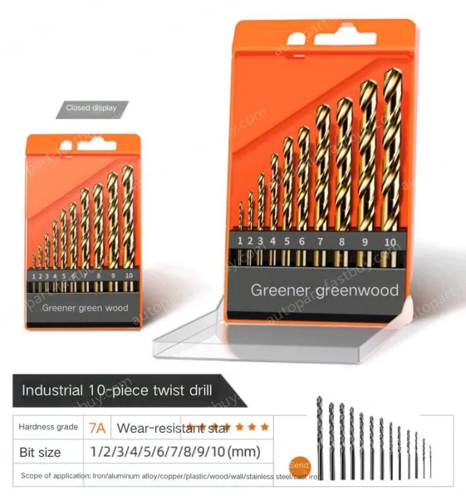Industrial 10-piece set + 13 twist drills