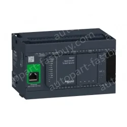 TM241CE24T logic controller, Modicon M241, 24 IO, transistor, PNP, Ethernet