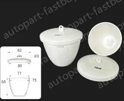 Ceramic crucibles 100ml+ lid