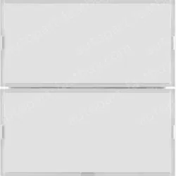 Push-button 2gang, RGB LED, int. temp. sensor, KNX - S.1/B.3/B.7, f. p.white