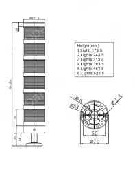 Combined warning lights NLT-90（1F）