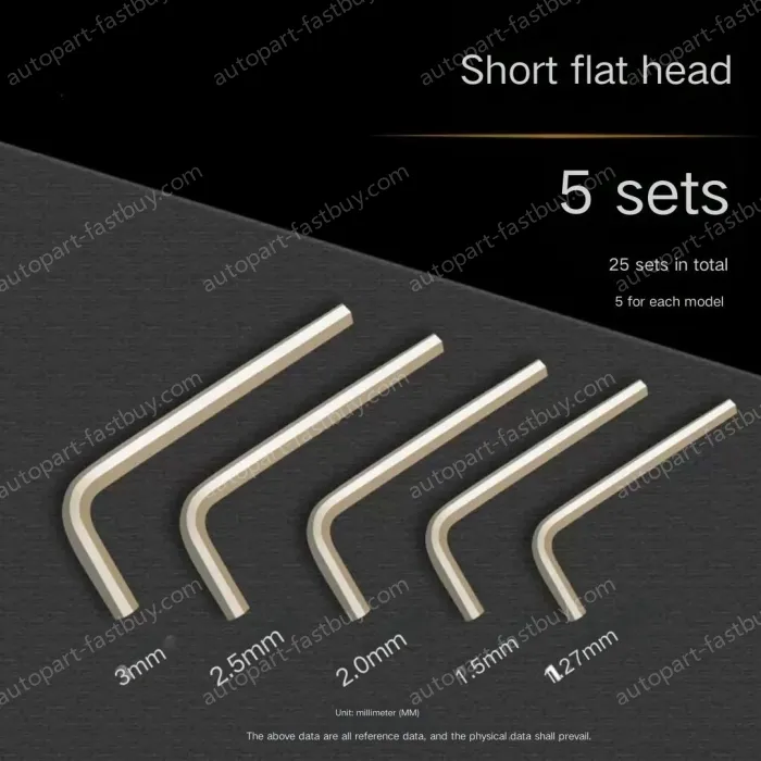 Nickel plating short [1.27 + 1.5 + 2.0 + 2.5 + 3mm] 5 sets