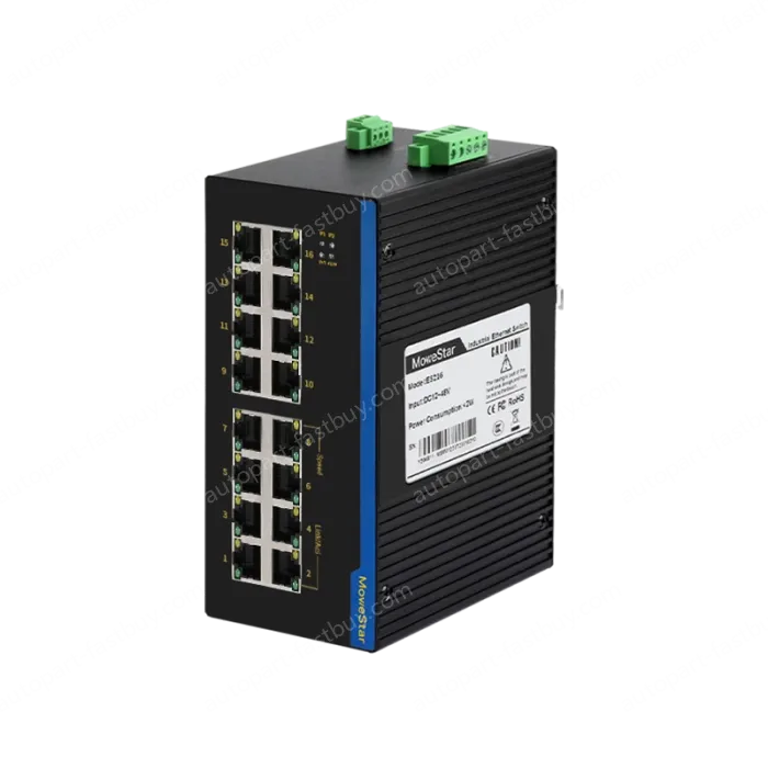 16 Ports 10/100M T(x) Din-Rail Unmanaged Industrial Ethernet Switch