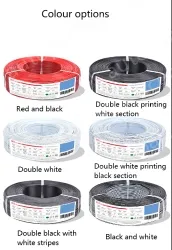 Cabinet Light Power Cord 16AWG (26/0.24TS) Black print white section