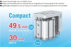 Compact Cylinder with Linear Guide MXZ Series ø12, ø16, ø20, ø25 MXZ25-40