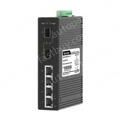 2 Ports Gigabit SFP + 4 Ports Gigabit RJ45 Din-Rail Unmanaged Industrial Ethernet Switch