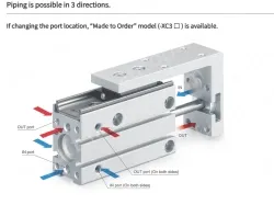 Compact Slide MXH2 Series ø6, ø10, ø16, ø20, ø25 MXH2B16-10Z
