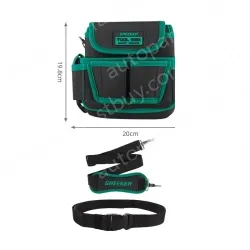 Multi-slip pocket waist bag with lid (thickened wear-resistant belt+shoulder strap)