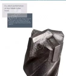 Four-pit 5 series rotary hammer drill bit 10x100x160