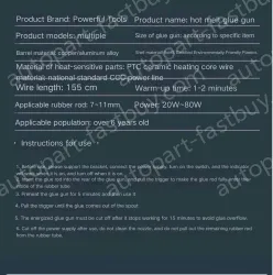 60W Extreme Glue Gun + 60 Glue Sticks + Storage Bag